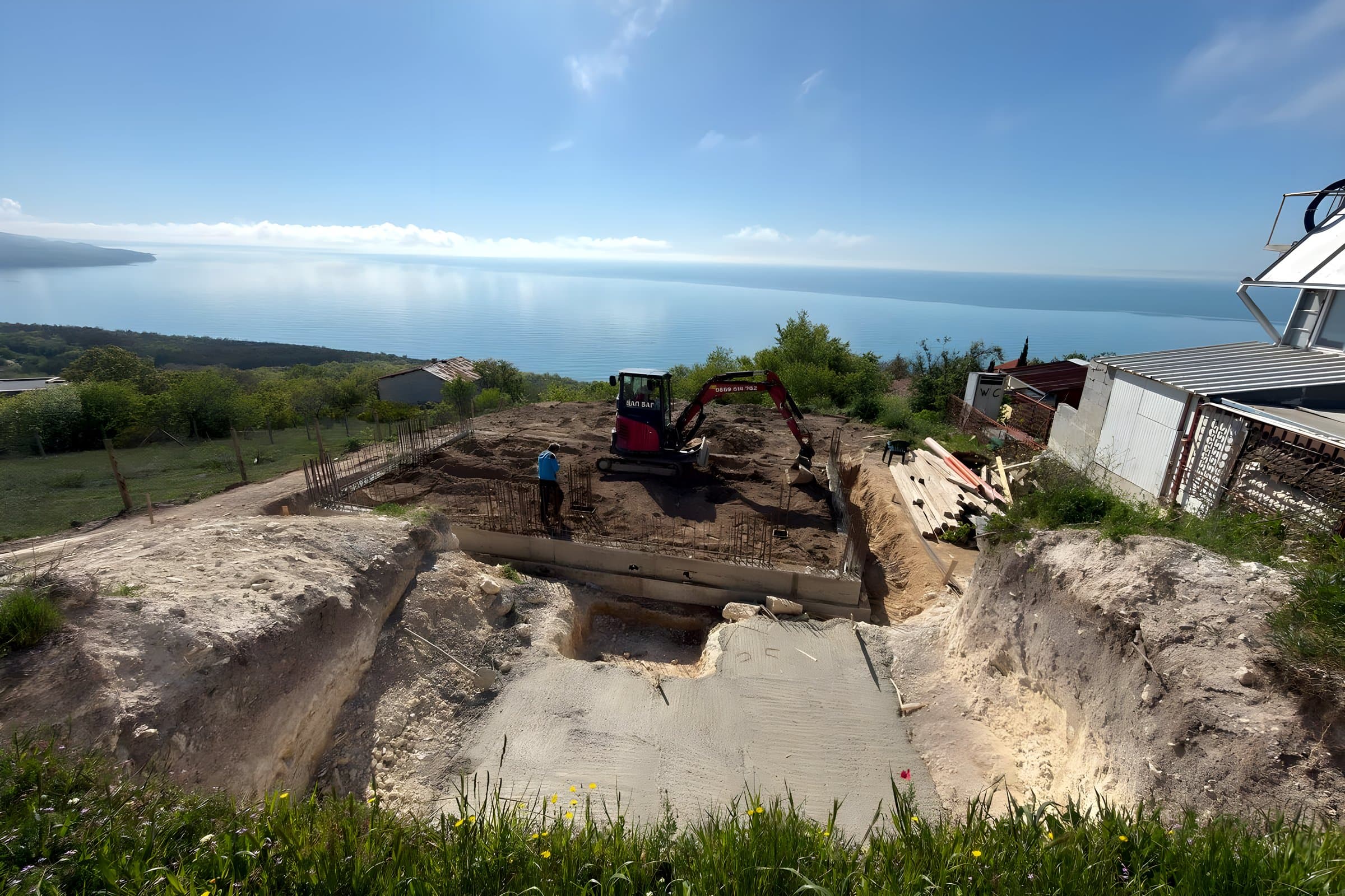 Foundation trenches